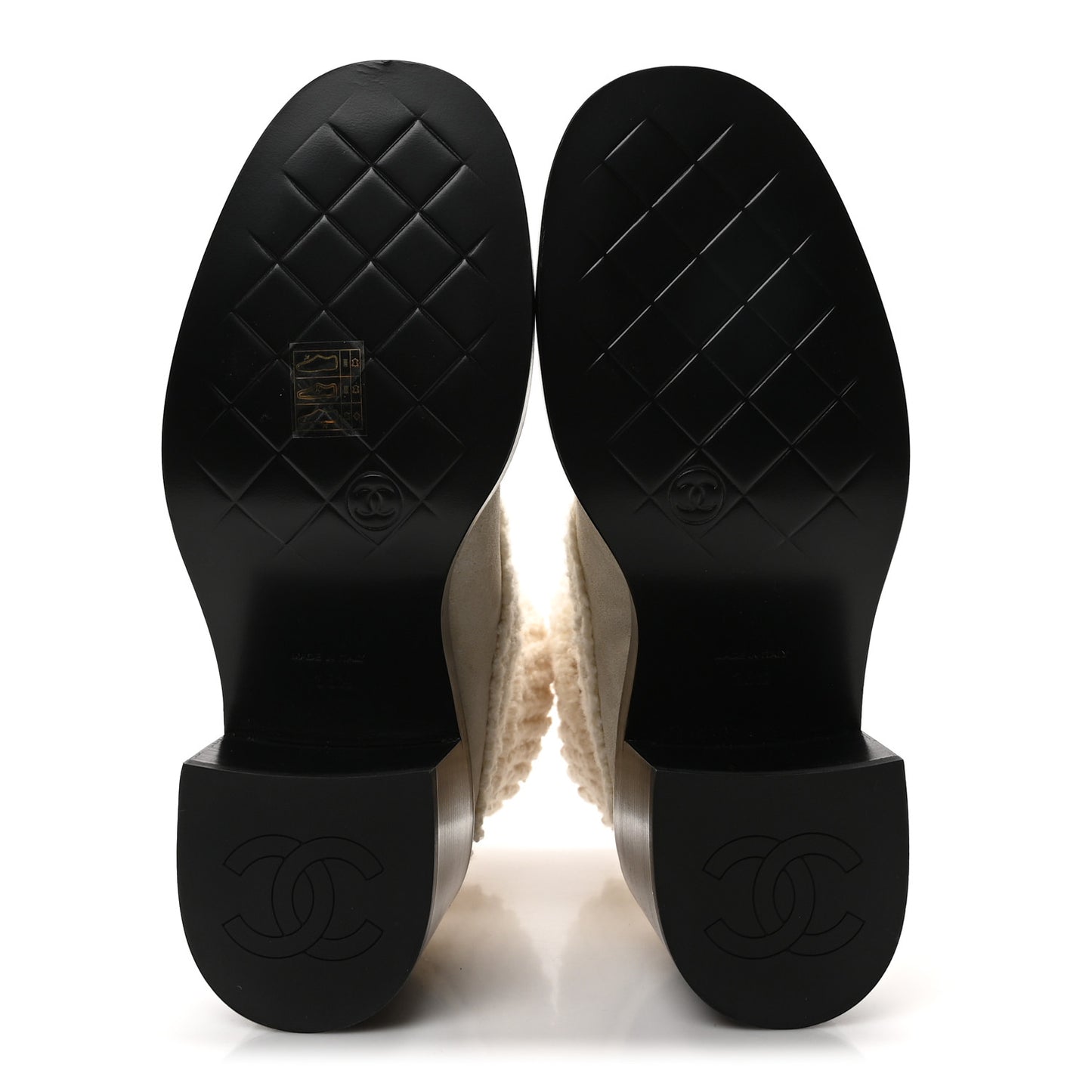 Suede Knit Boots 38.5 Ivory Light Gray Black