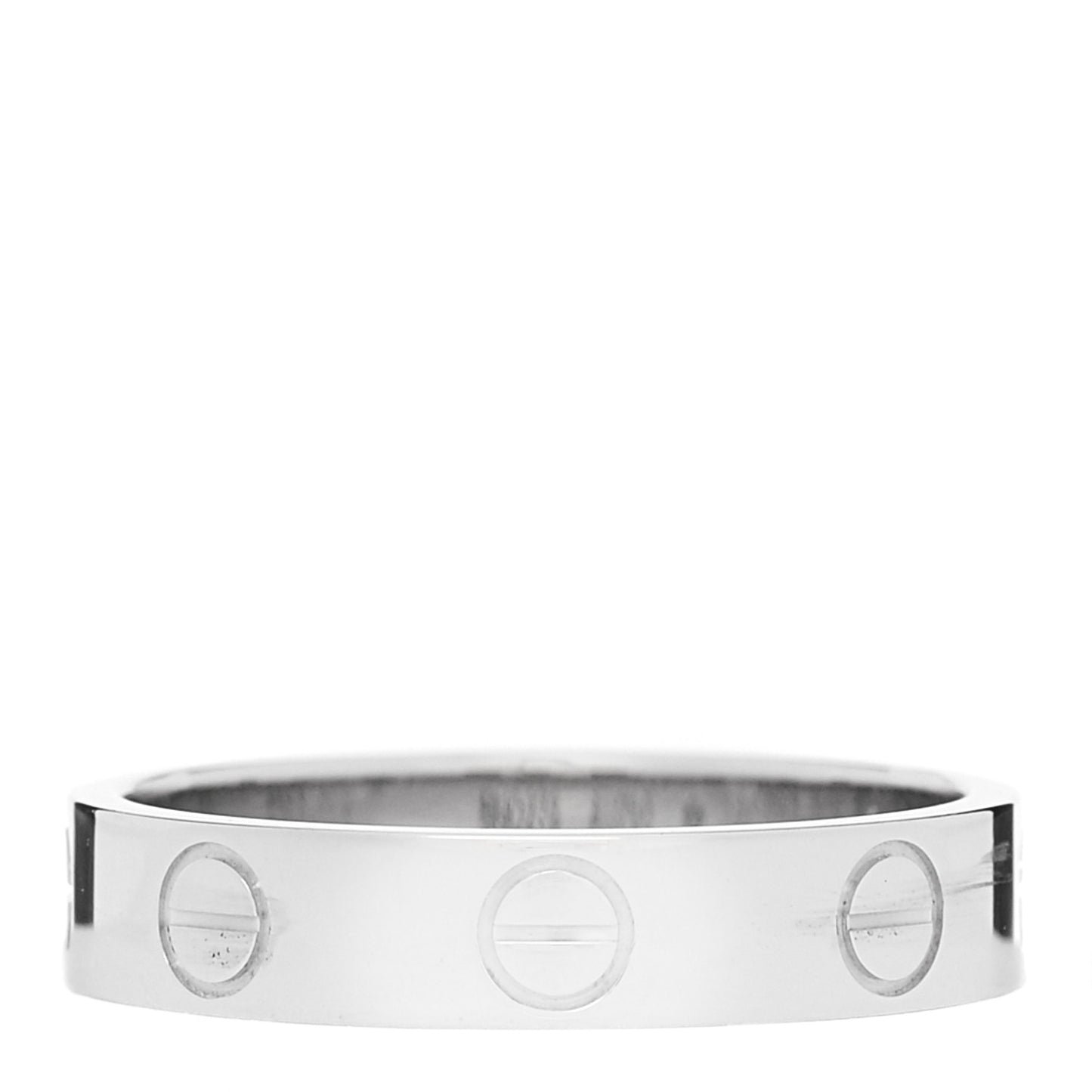 18K White Gold 3.5mm LOVE Wedding Band Ring 49 4.75