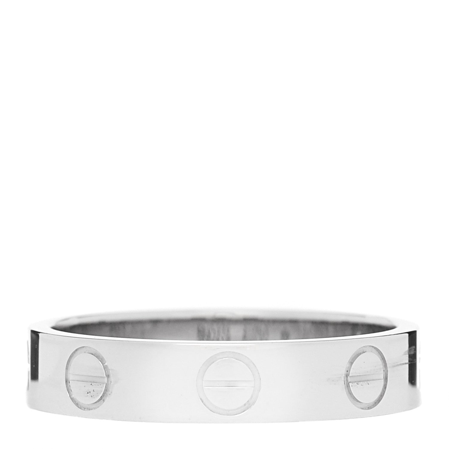 Cartier 18K White Gold 3.5mm LOVE Wedding Band Ring 49 4.75 3 of 6