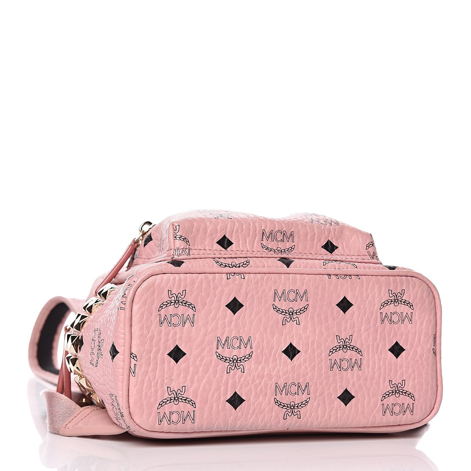 MCM Visetos Side Stud Mini Stark Backpack Pink 4 of 12