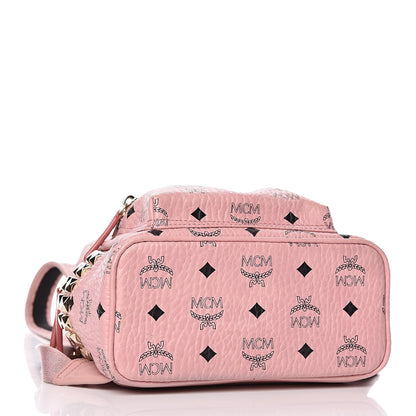 MCM Visetos Side Stud Mini Stark Backpack Pink 4 of 12