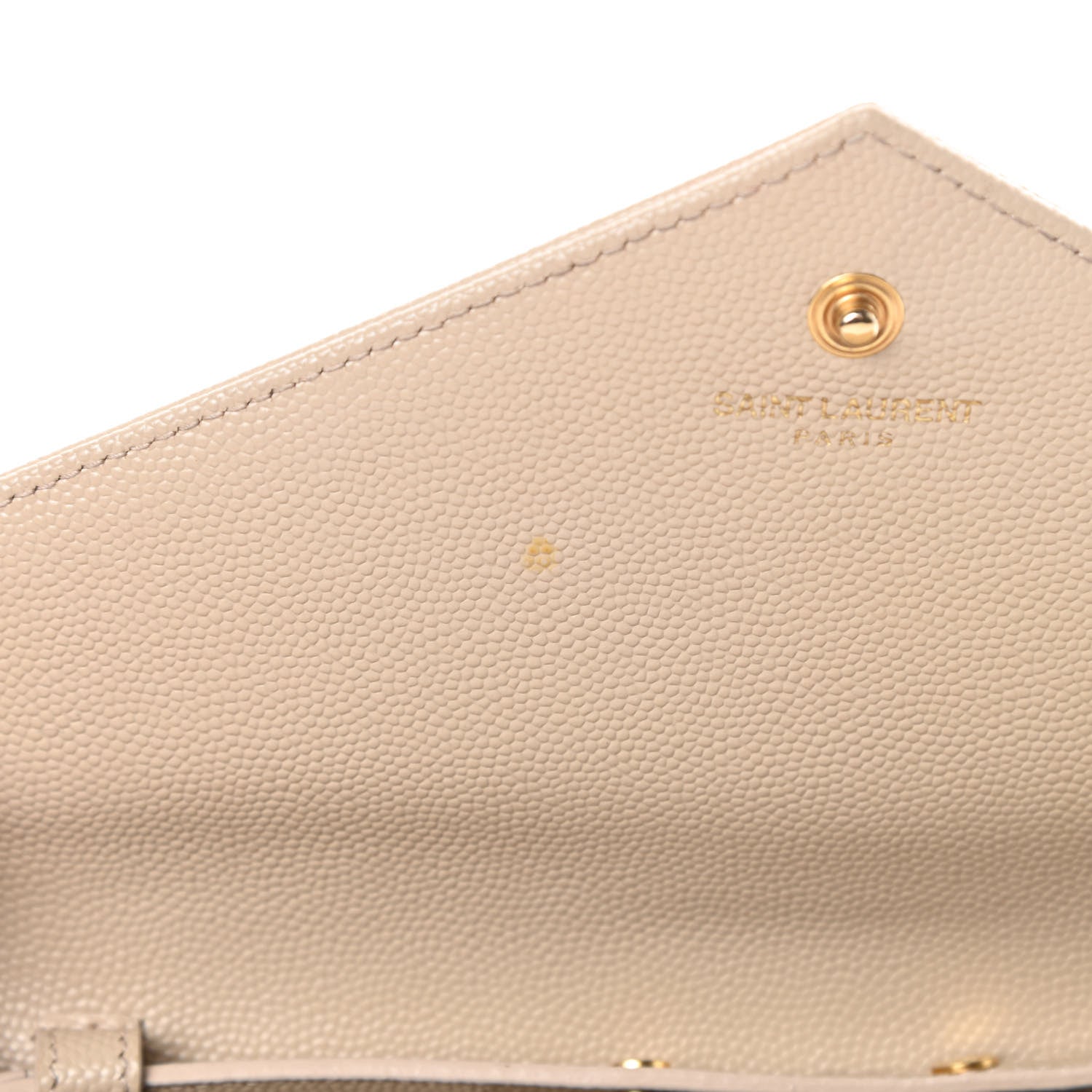 Saint Laurent Grain De Poudre Matelasse Chevron Monogram Chain Wallet Nude Powder 14 of 14
