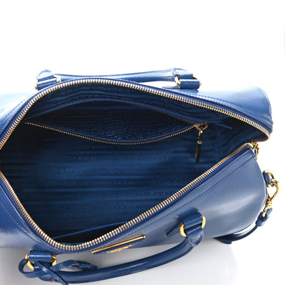 Prada Saffiano Vernice Bauletto Azzurro 5 of 9