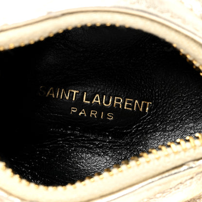 Saint Laurent Metallic Calfskin Berlingo Bag Charm Platino 6 of 6