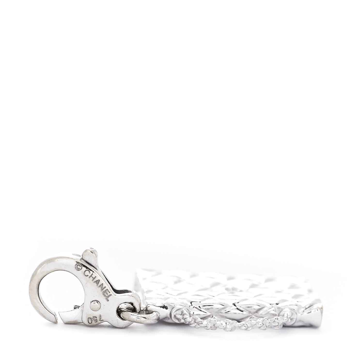 18K White Gold Classic Flap Charm