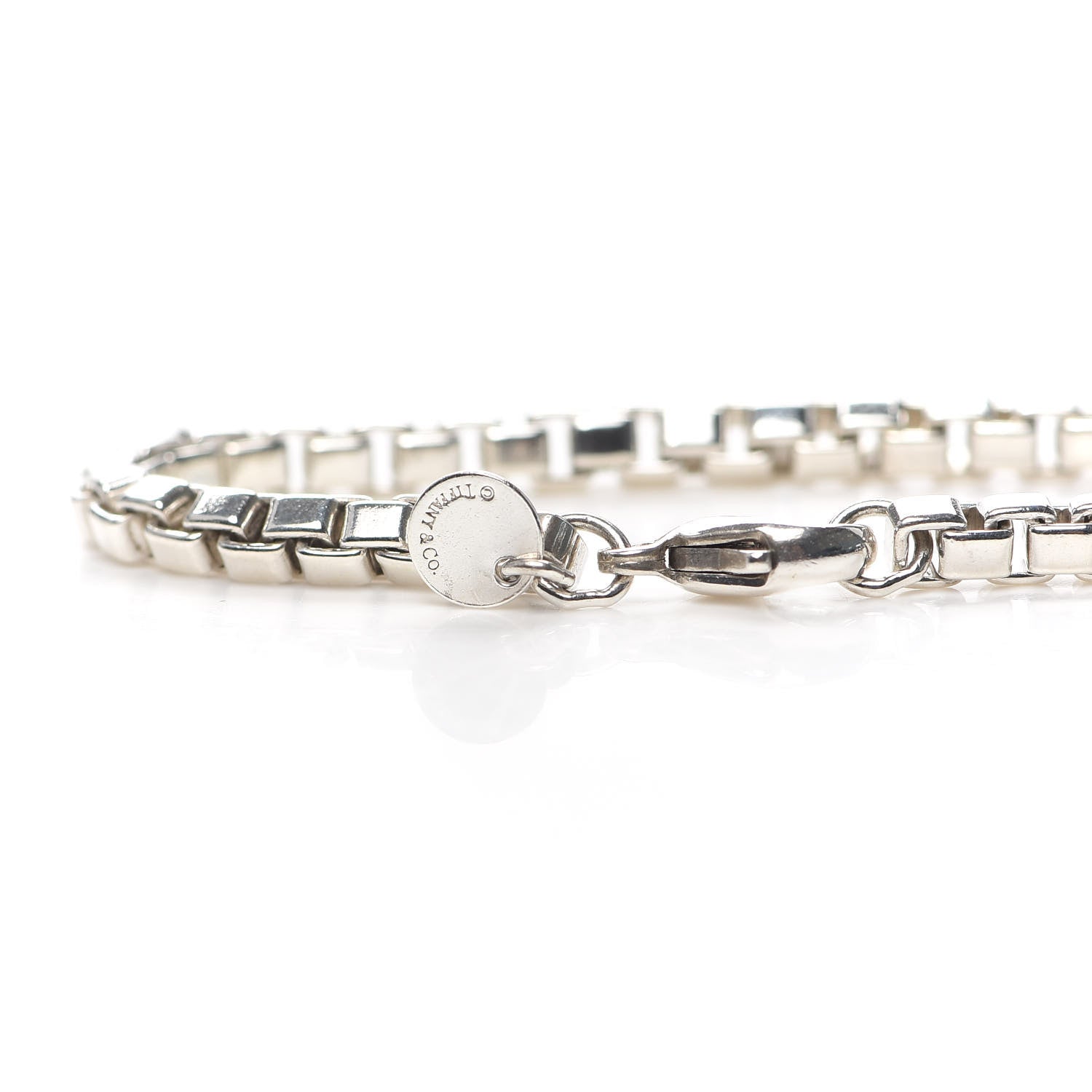 Tiffany Sterling Silver 4mm Venetian Link Bracelet 5 of 5