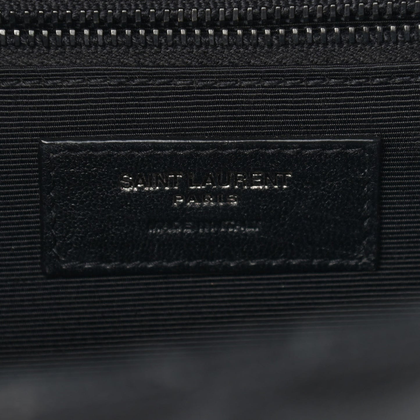Grain De Poudre Textured Mixed Matelasse Large Triquilt Monogram Monochrome Satchel Black