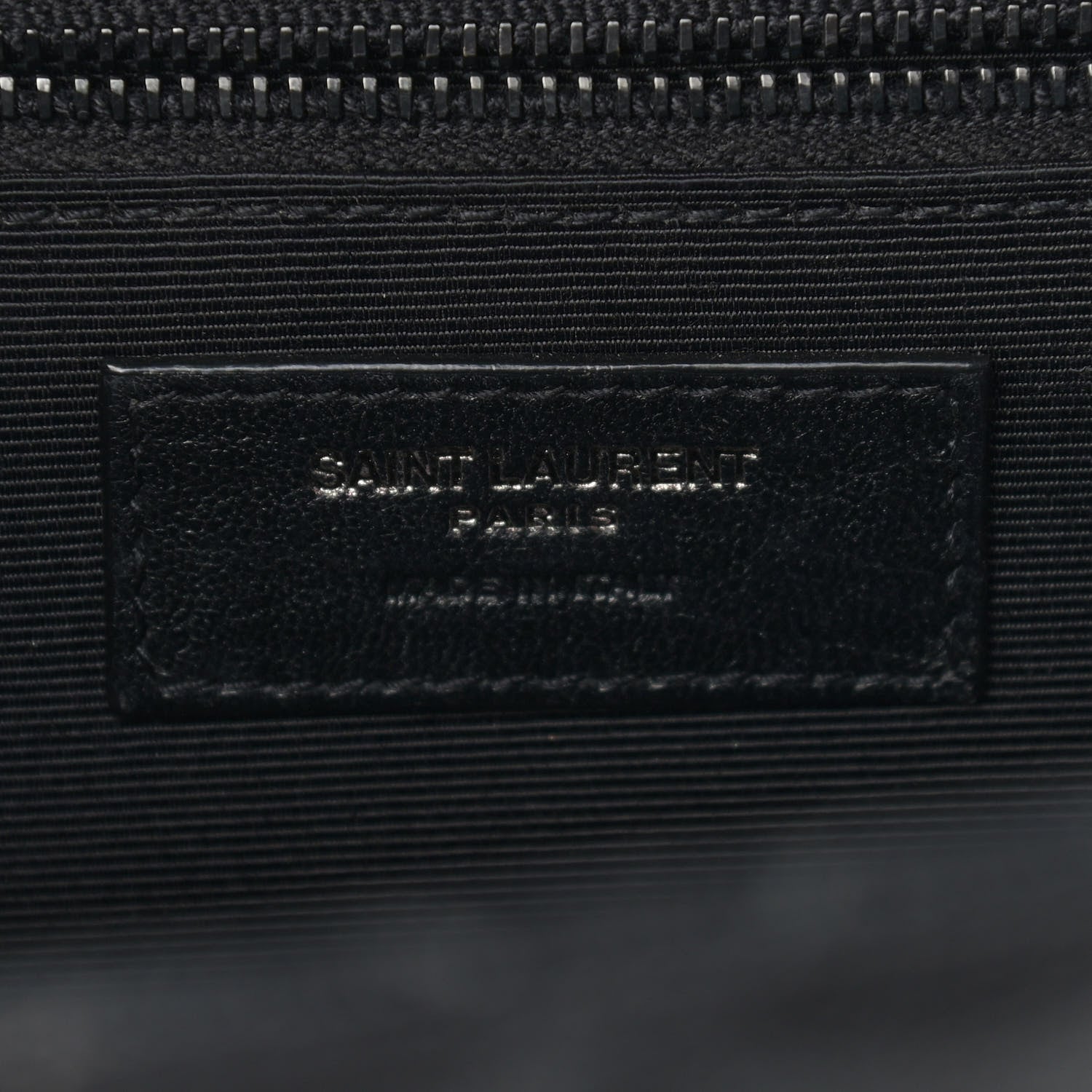 Saint Laurent Grain De Poudre Textured Mixed Matelasse Large Triquilt Monogram Monochrome Satchel Black 10 of 15
