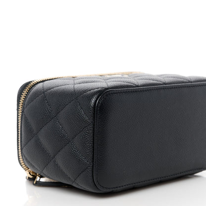 Chanel Caviar Quilted Small Vanity Case With Chain Black 9 of 11
