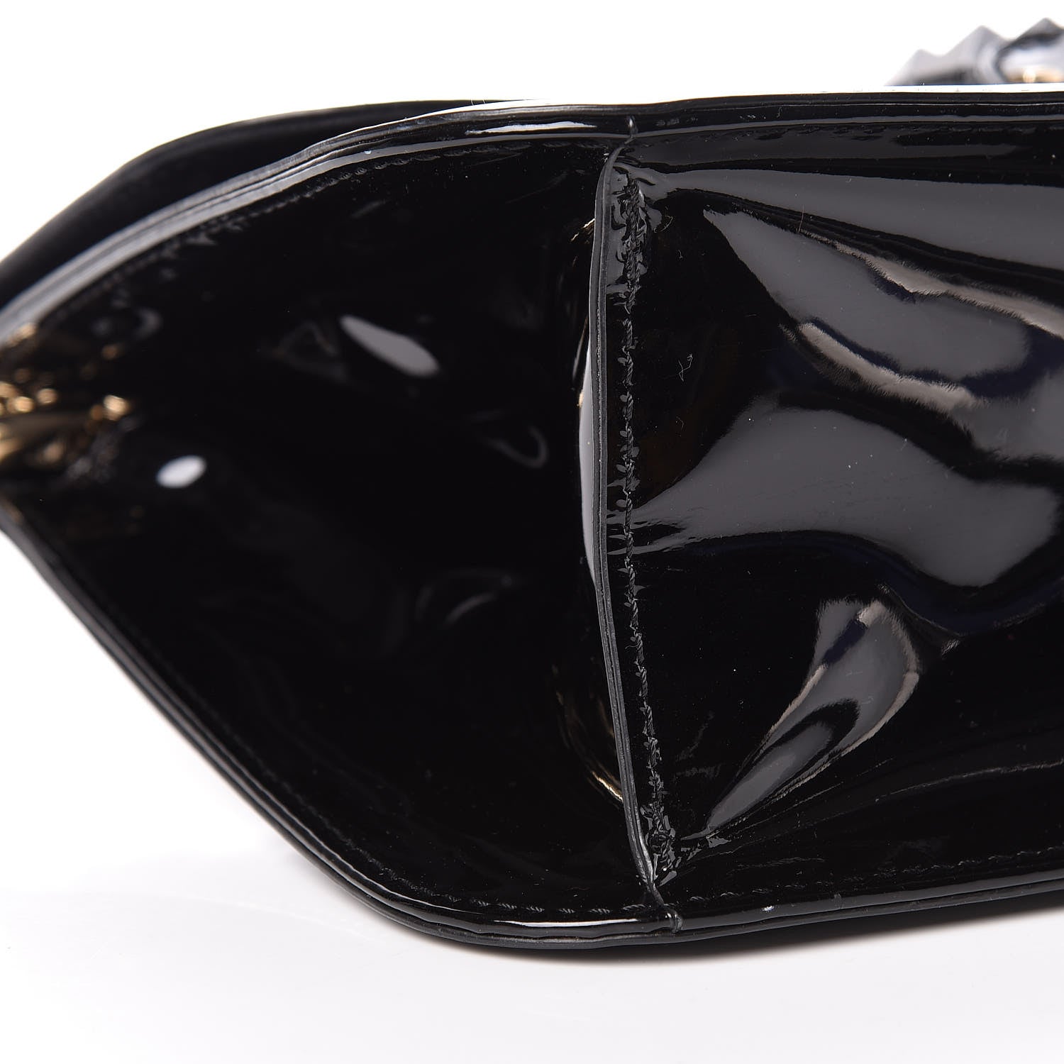 Valentino Garavani Patent Monochrome Large Glam Lock Rockstud Flap Black 8 of 10