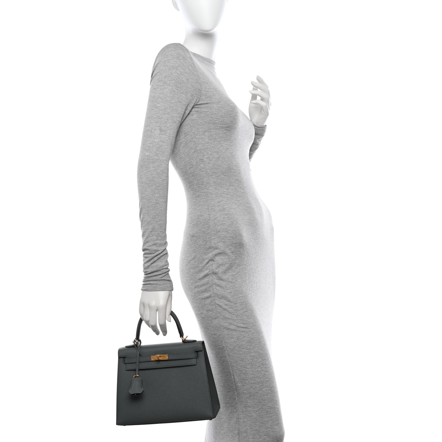 Hermes Epsom Kelly Sellier 25 Vert Amande 2 of 11