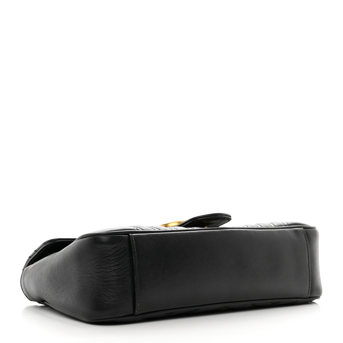 Calfskin Matelasse Small GG Marmont Shoulder Bag Black