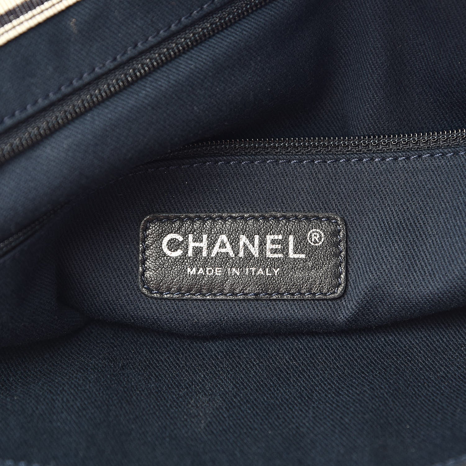 Chanel Denim Tall Shopping Tote Blue 7 of 11