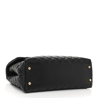 Chanel Caviar Quilted Medium Coco Handle Flap Black 4 of 10