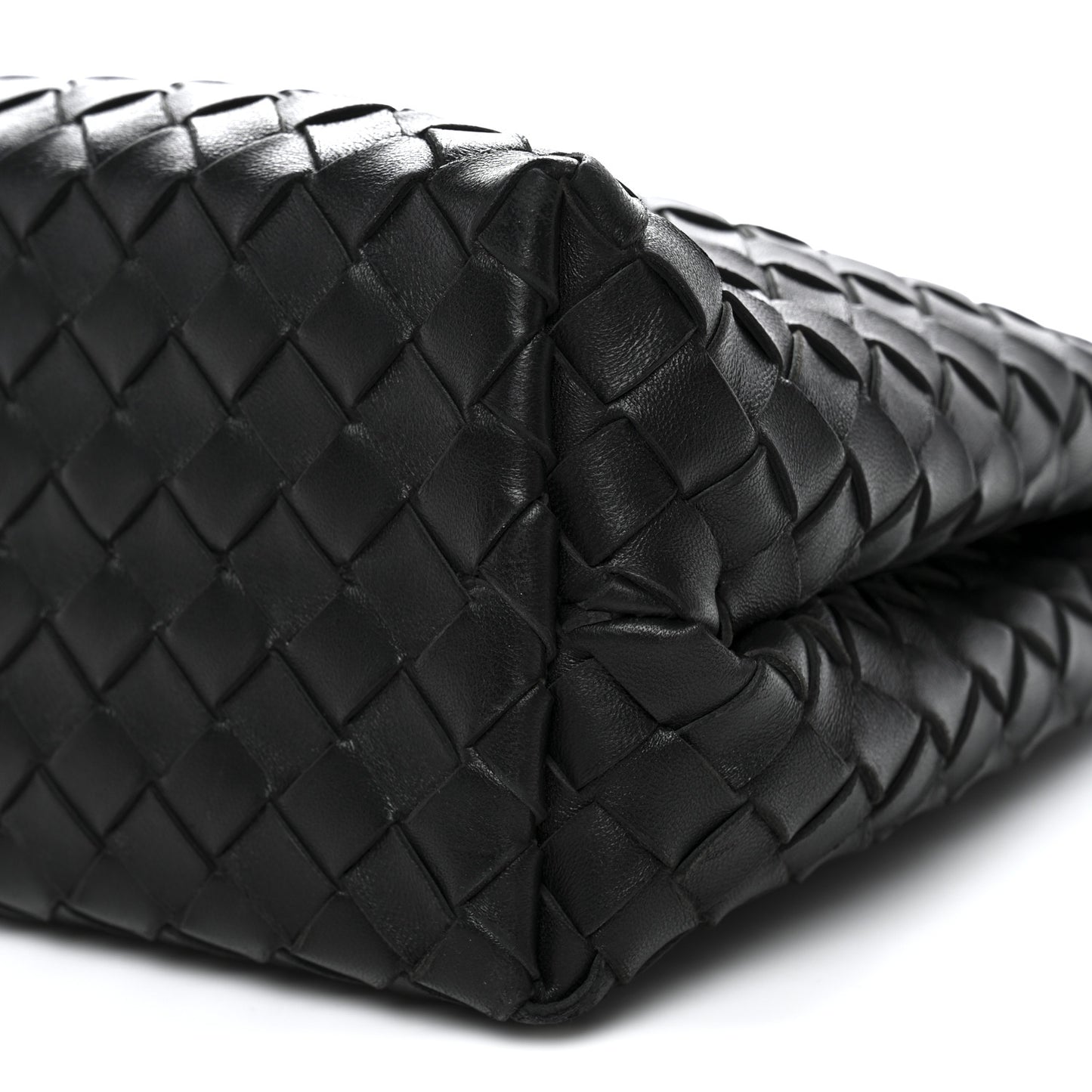 Nappa Intrecciato Medium Andiamo Shoulder Bag Black