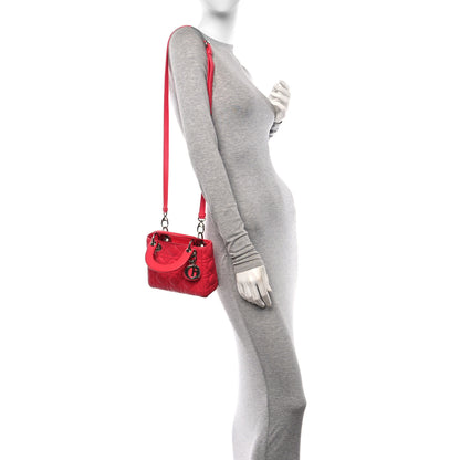 Christian Dior Lambskin Cannage Mini Lady Dior Fuchsia 2 of 10