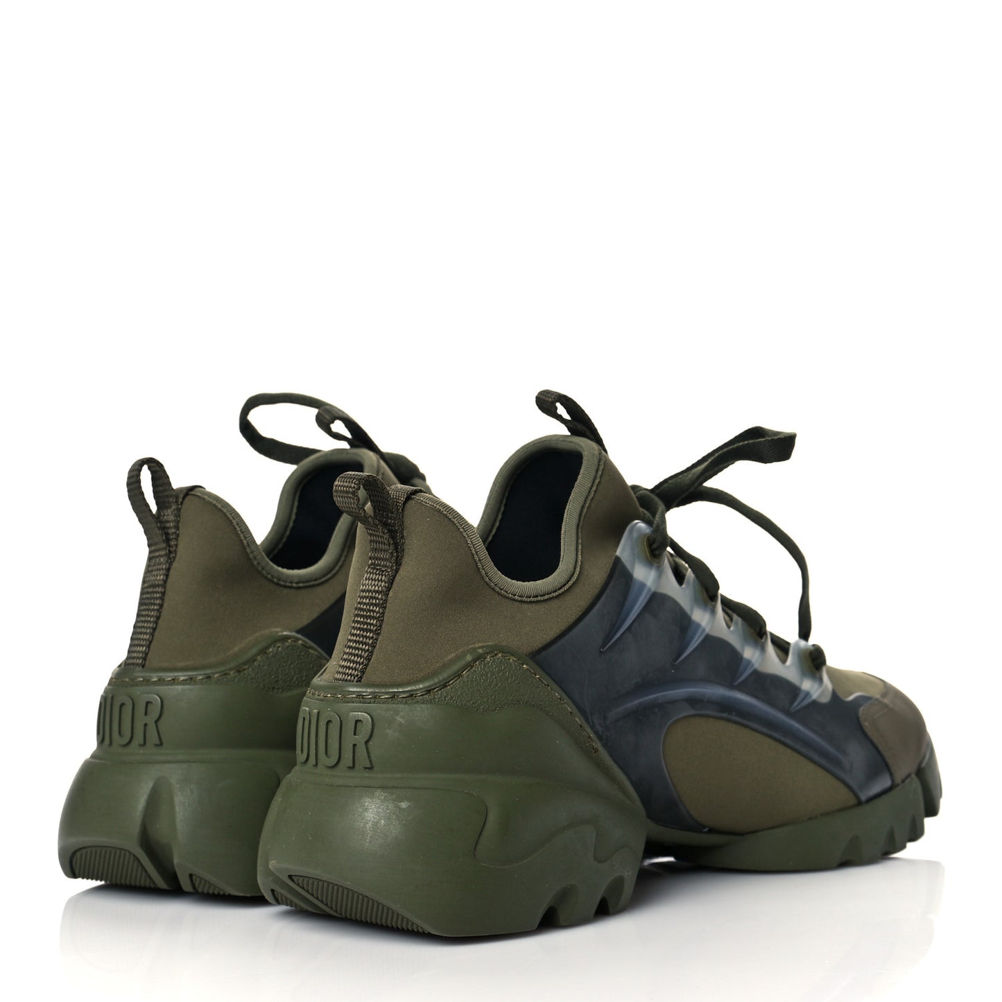 Neoprene Rubber Womens D-Connect Sneakers 38 Kaki