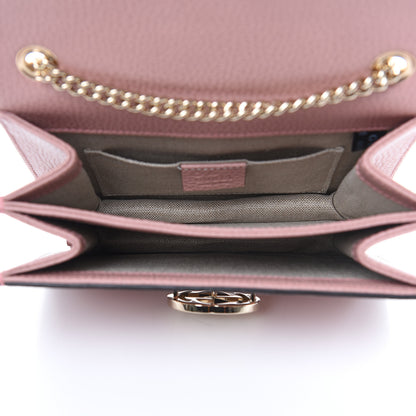 Gucci Dollar Calfskin Small Interlocking G Shoulder Bag Soft Pink 5 of 9