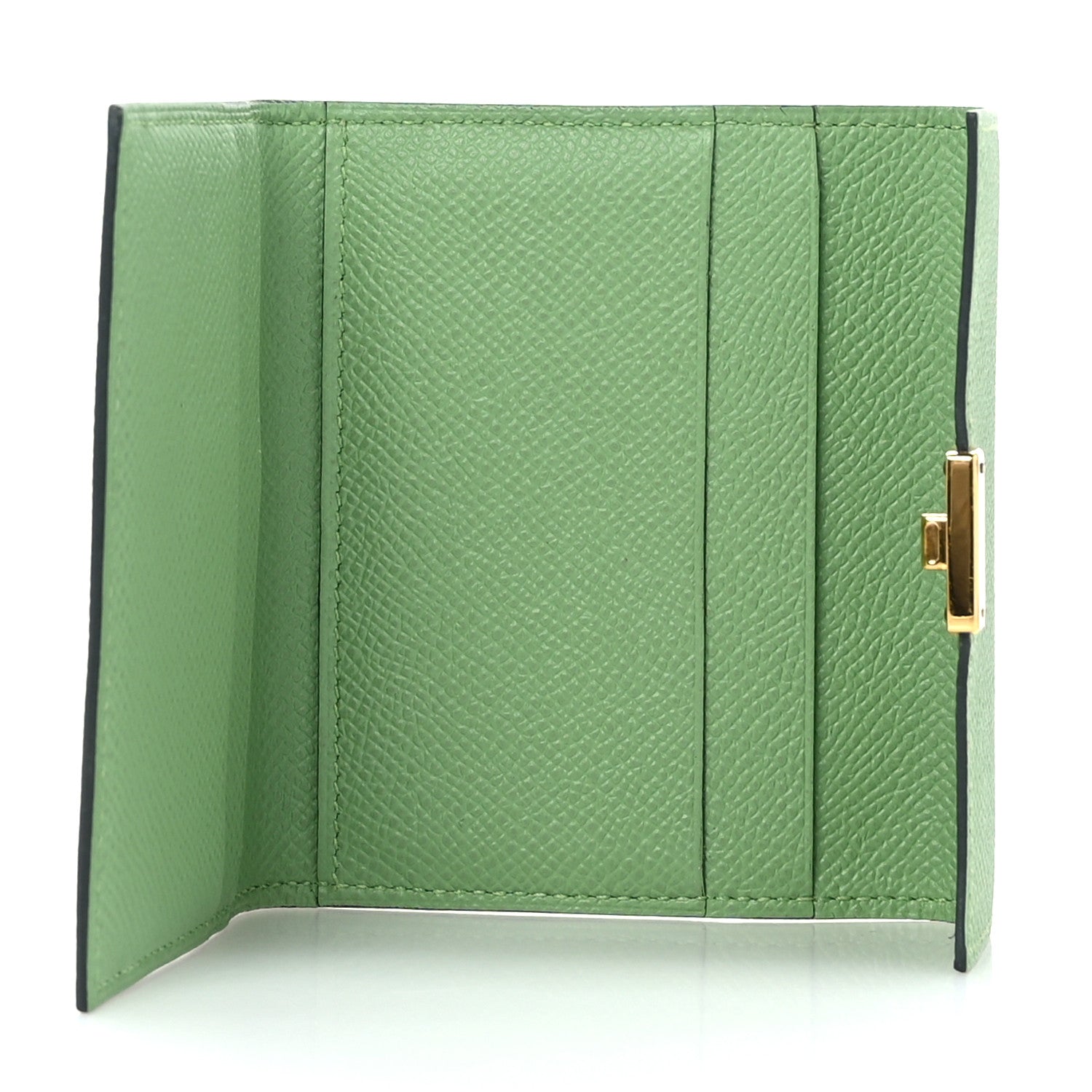 Hermes Epsom Mini Clic Card Holder Vert Criquet 5 of 7