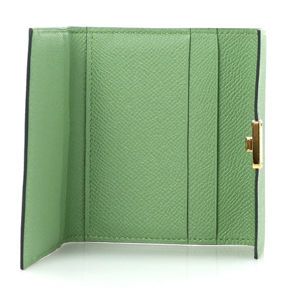 Hermes Epsom Mini Clic Card Holder Vert Criquet 5 of 7
