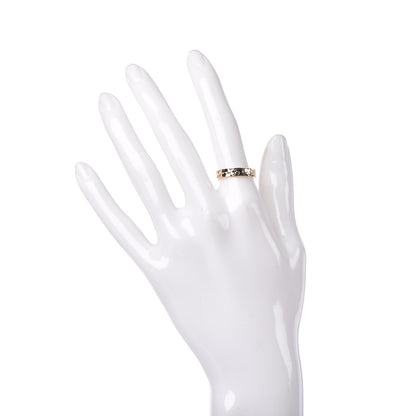 Gucci 18K Yellow Gold 4mm Hammered Icon Thin Band Ring 53 6.25 2 of 6
