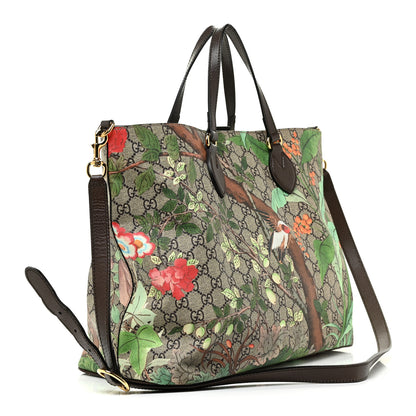 Gucci Soft GG Supreme Monogram Tian Medium Crossbody Tote Beige Multicolor New Acero 3 of 12