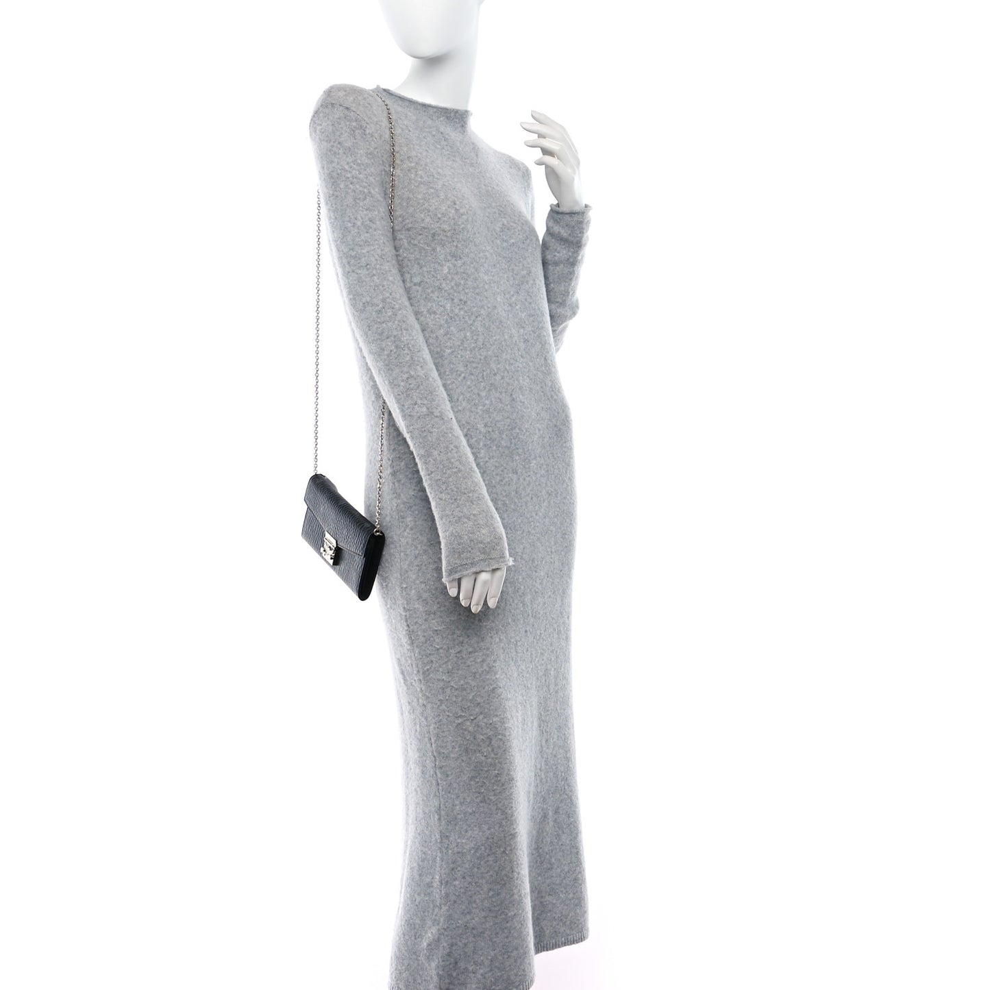 Visetos Large Patricia Wallet On Chain Black