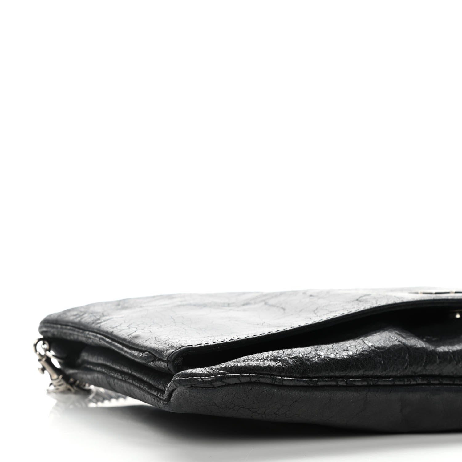 Givenchy Crinkled Patent Envelope Folded Clutch Black 9 of 13