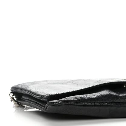 Givenchy Crinkled Patent Envelope Folded Clutch Black 9 of 13