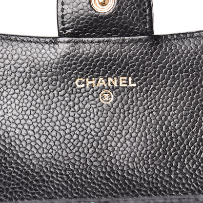 Chanel Caviar Quilted Large Gusset Flap Wallet Black 6 of 11