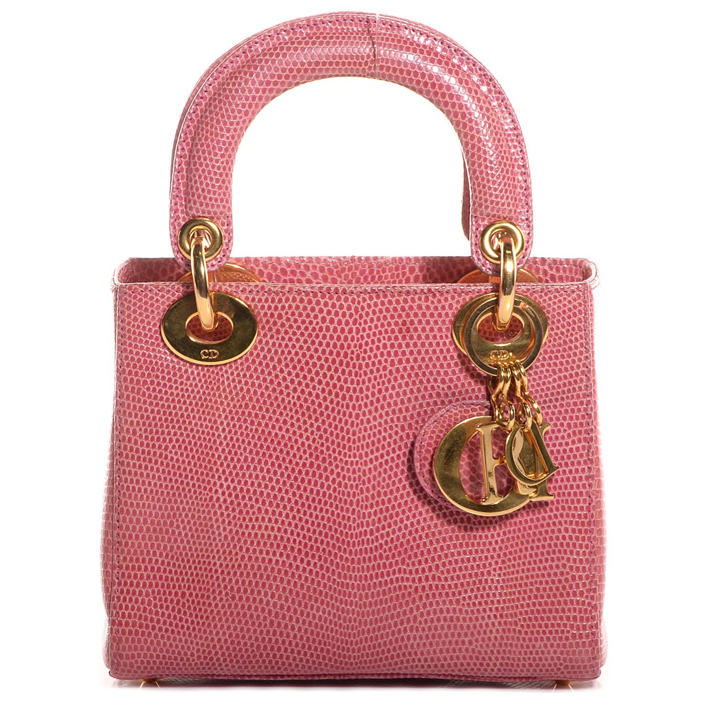 Lizard Mini Lady Dior Pink