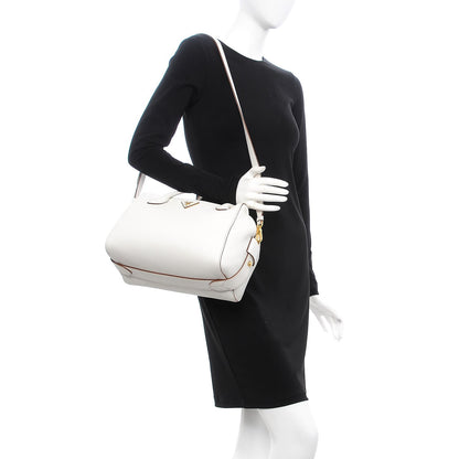 Prada Vitello Daino Medium Top Handle Bag White 2 of 9