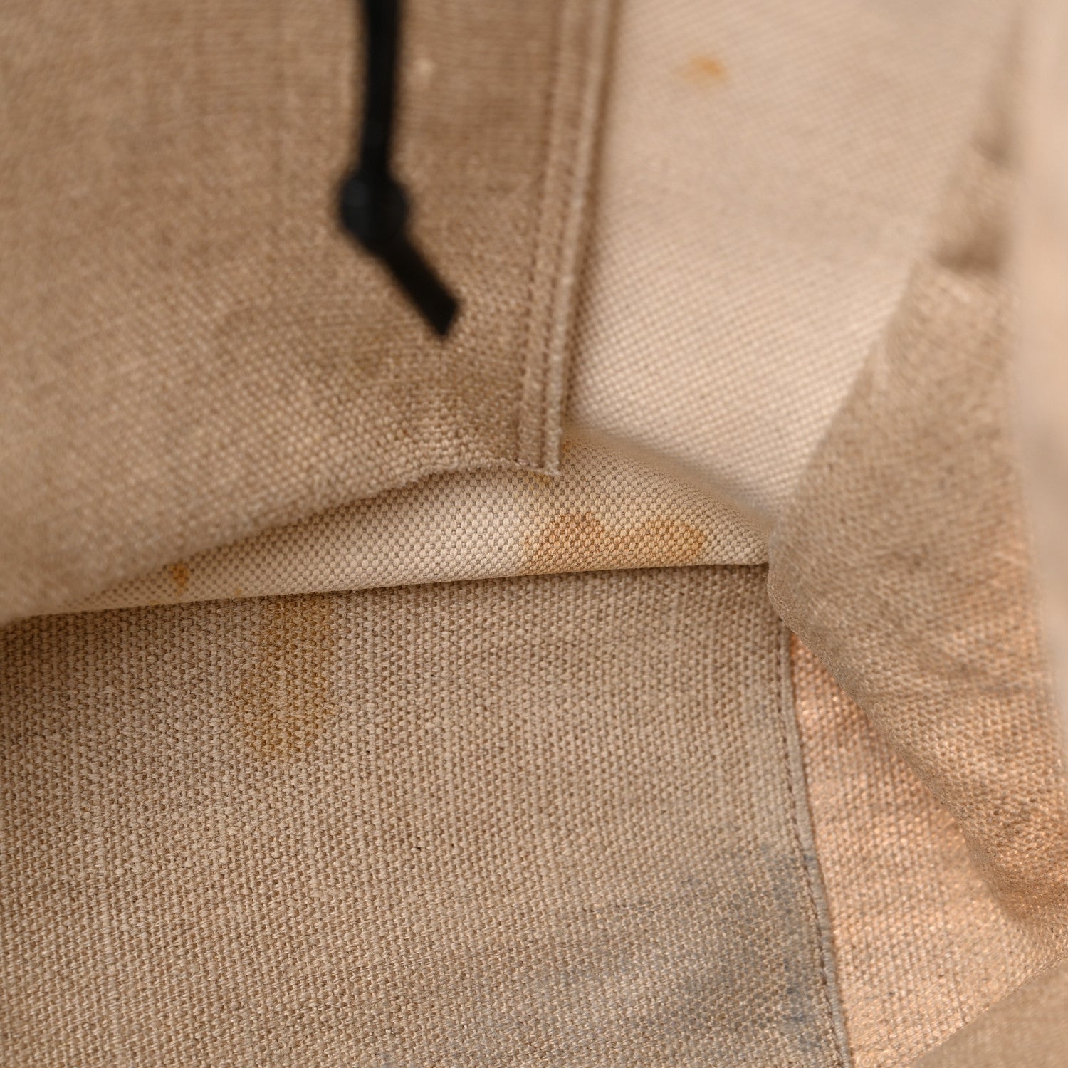 Saint Laurent Linen Calfskin Small Rive Gauche Tote Greggio Natural 11 of 13