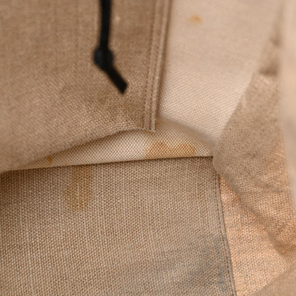 Saint Laurent Linen Calfskin Small Rive Gauche Tote Greggio Natural 11 of 13