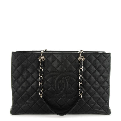 Chanel Caviar Quilted XL Grand Shopping Tote GST Black 1 of 7
