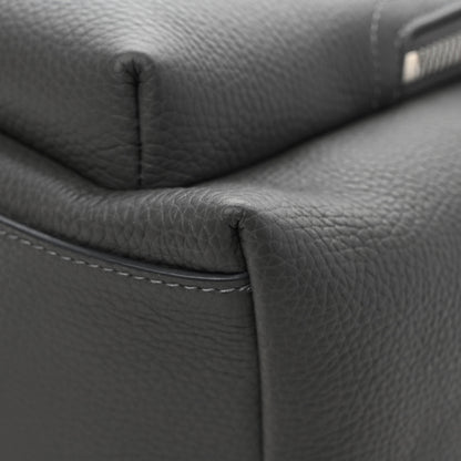 Burberry Calfskin Logo Embossed Backpack Charcoal Grey 10 of 10