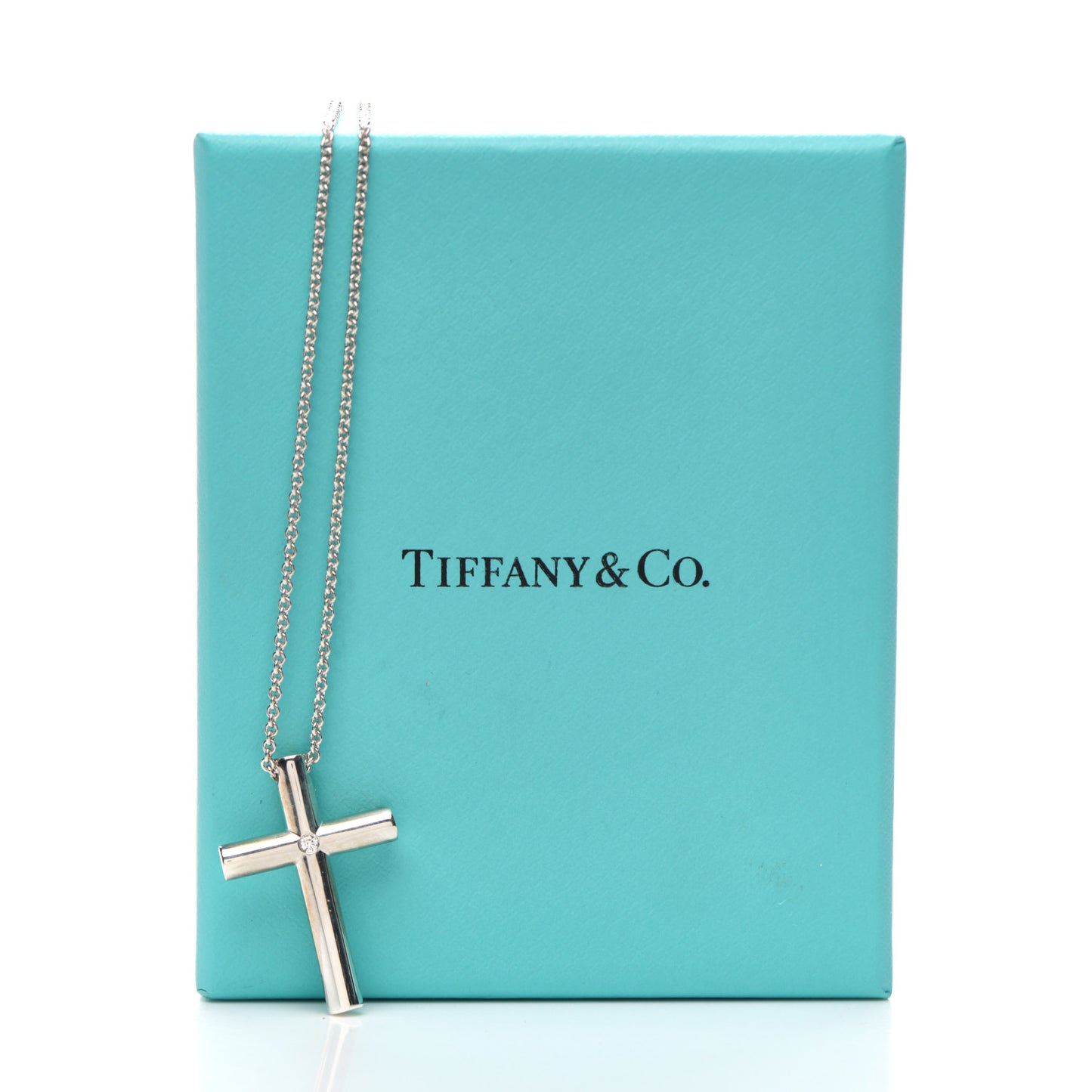 Sterling Silver Diamond Cross Pendant Necklace