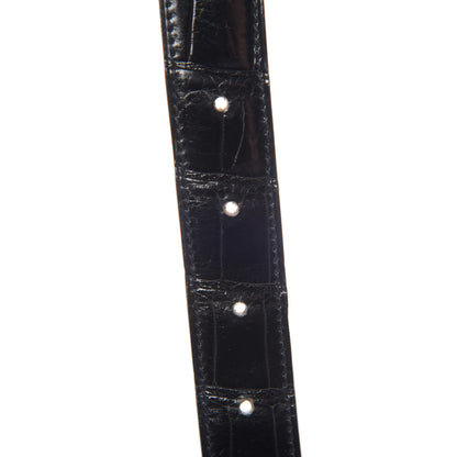 Hermes Shiny Porosus Crocodile 32mm Constance Belt 70 Black 7 of 8