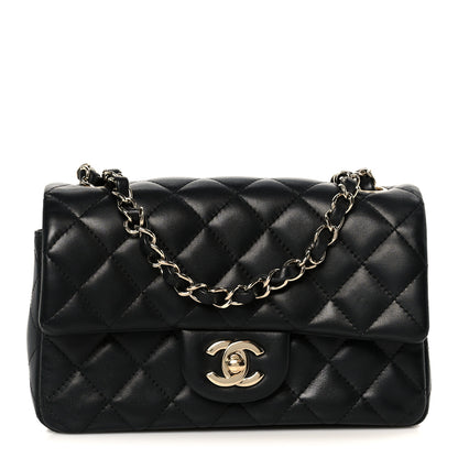 Chanel Lambskin Quilted Mini Rectangular Flap Black 1 of 12