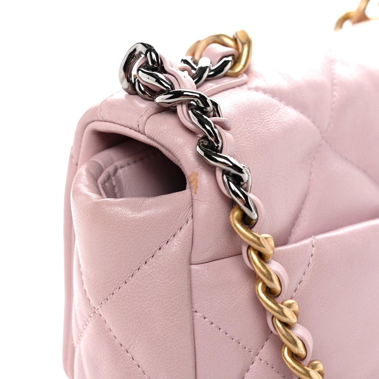 Lambskin Quilted Medium Chanel 19 Flap Light Pink