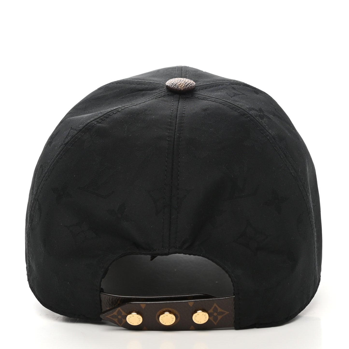 Polyester Silk Monogram LV Get Ready Cap L Black