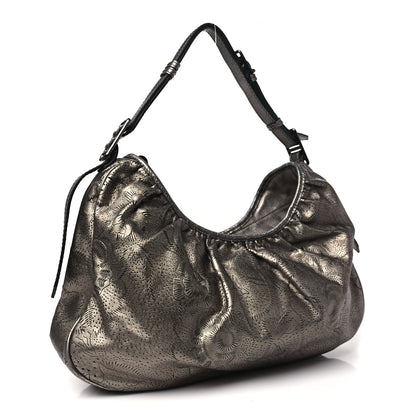 Burberry Lace Leather Avondale Hobo Metallic 3 of 12