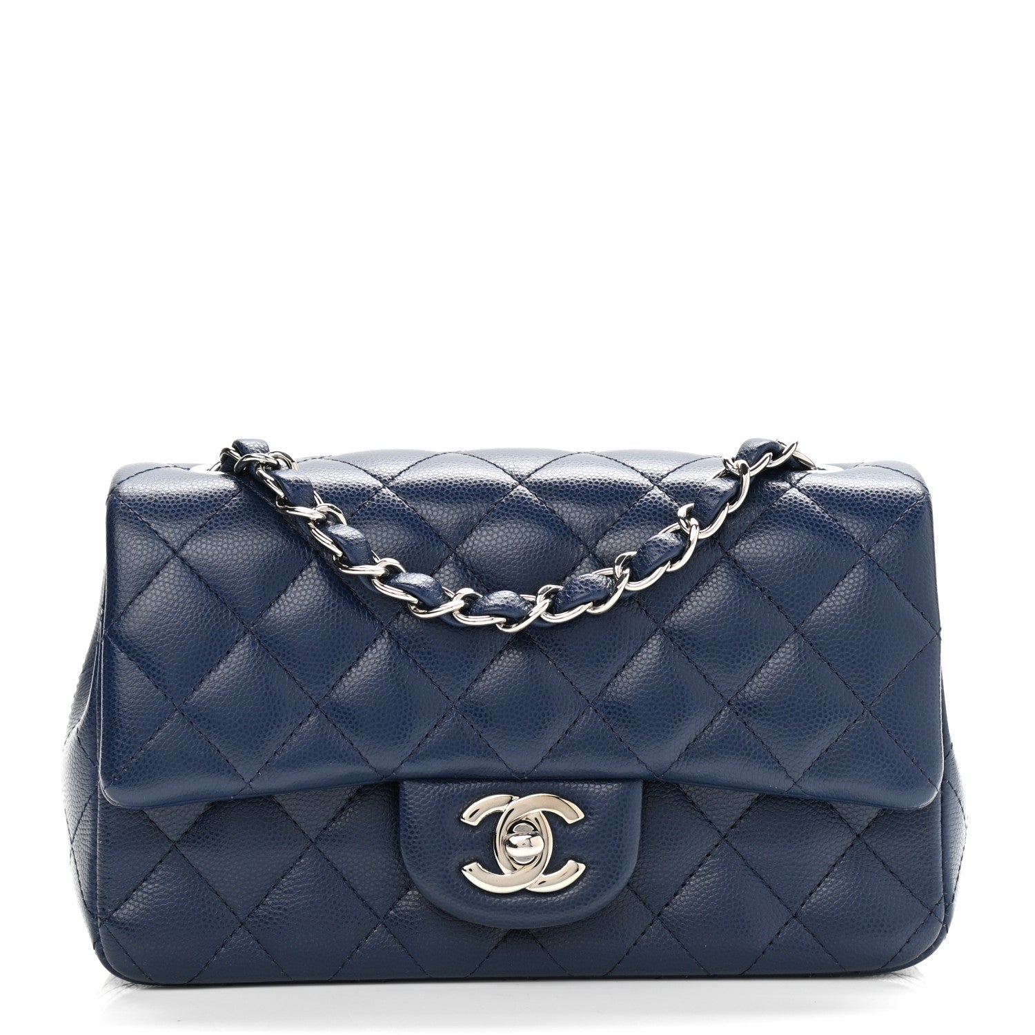 Chanel Caviar Quilted Mini Rectangular Flap Navy 1 of 11