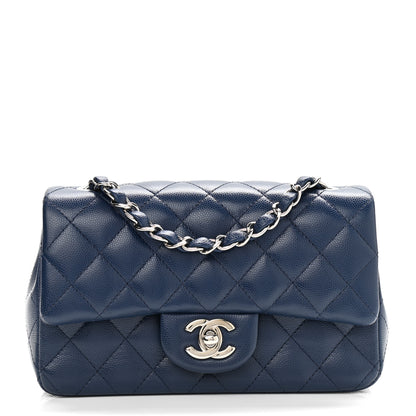 Chanel Caviar Quilted Mini Rectangular Flap Navy 1 of 11