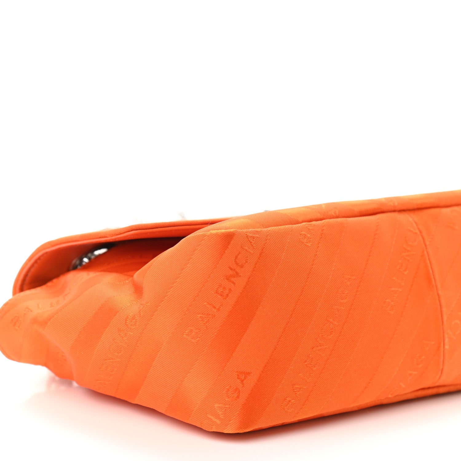 Balenciaga Nylon Jacquard Diagonal Logo S BB Round Shoulder Bag Orange Sanguine 6 of 7