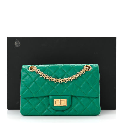 Chanel Aged Calfskin Quilted 2.55 Reissue Mini Flap Green 12 of 12