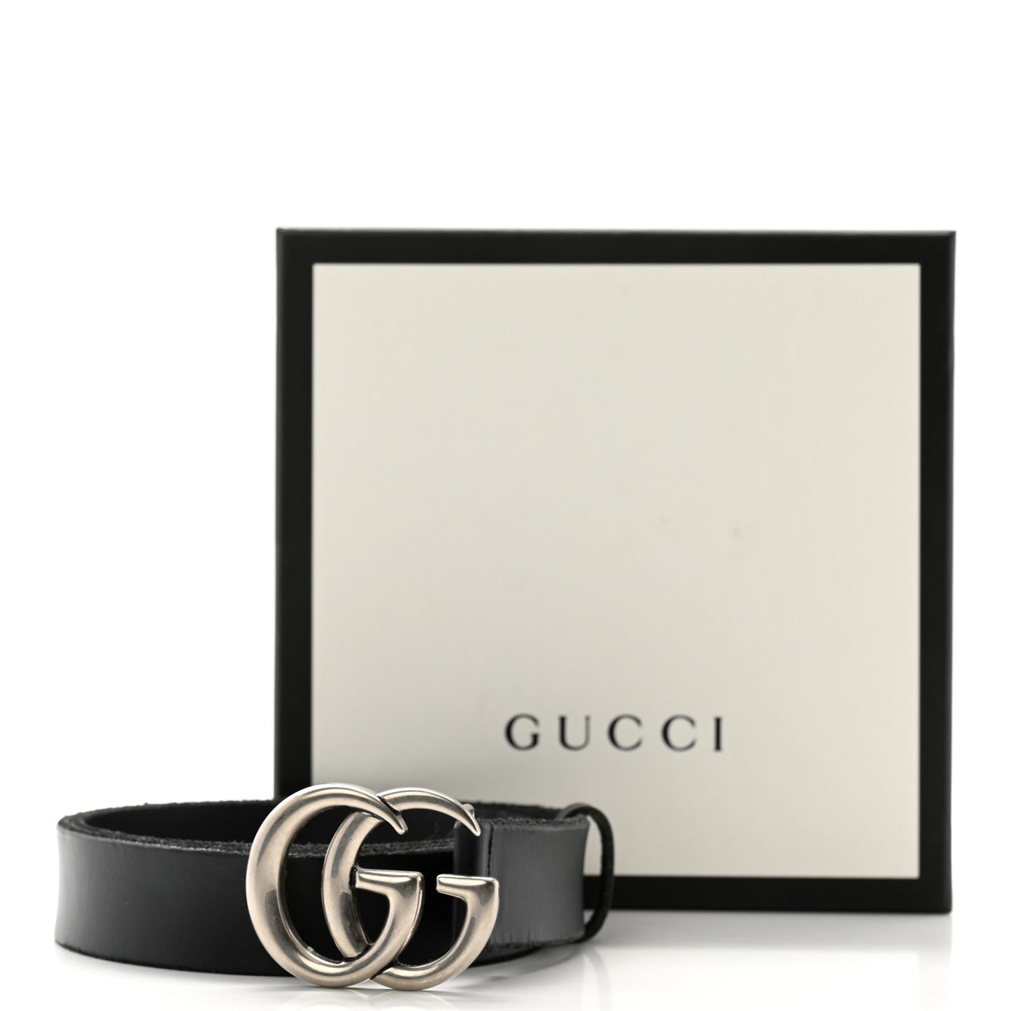 Cuoio Toscano Nickel Double G 30mm Belt 80 32 Black