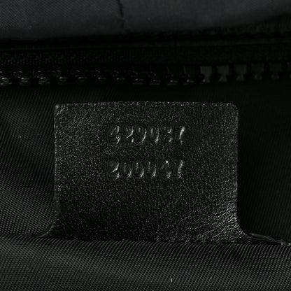 Gucci Techno Canvas Web L'Aveugle Par Amour Embroidered Double Buckle Backpack Black 7 of 10