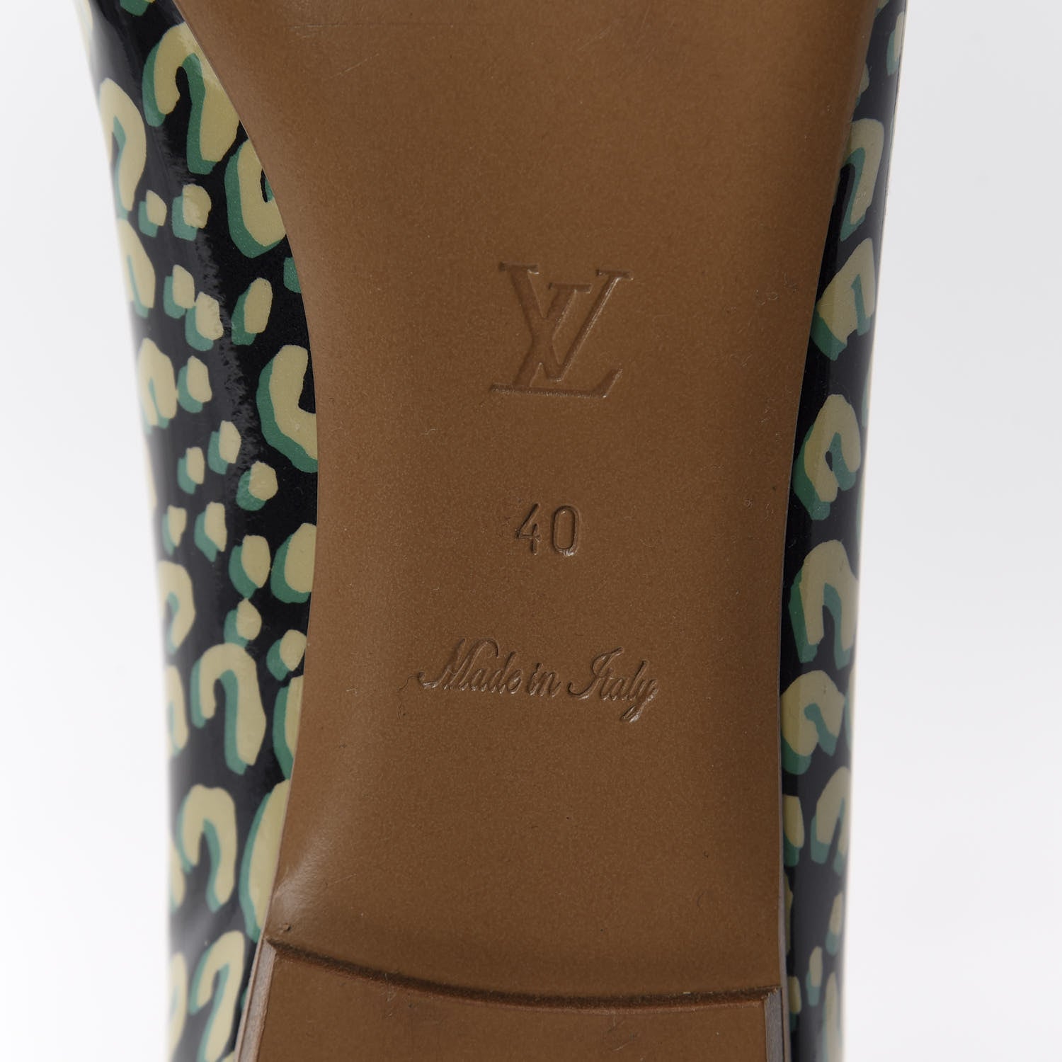 Louis Vuitton Patent Leopard Ballet Flats 40 Blue Infini 8 of 9