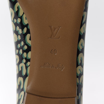 Louis Vuitton Patent Leopard Ballet Flats 40 Blue Infini 8 of 9